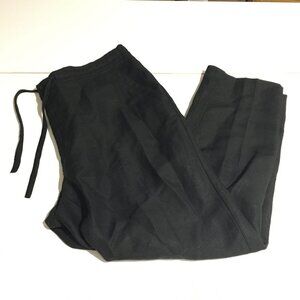 Cubavera Mens Large Black Linen Pants Drawstring Zip